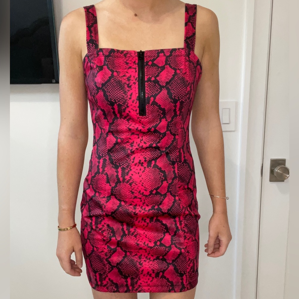 PAM & GELA snake skin mini dress